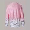 European and American large-size women's clothing spring and autumn leopard print t-shirt loose top
