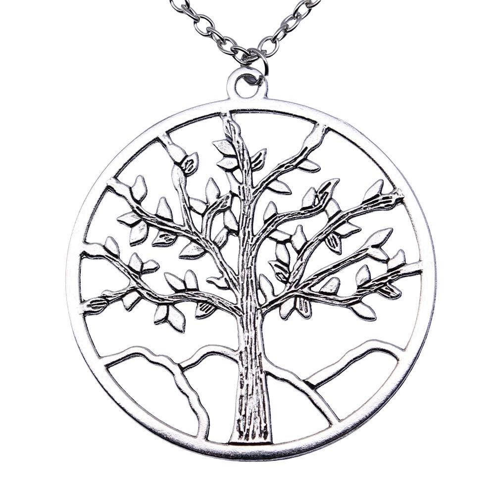 Tree of Life Pendant Openwork Necklace Nature Boho Celtic Jewelry 45cm or 70cm long chain