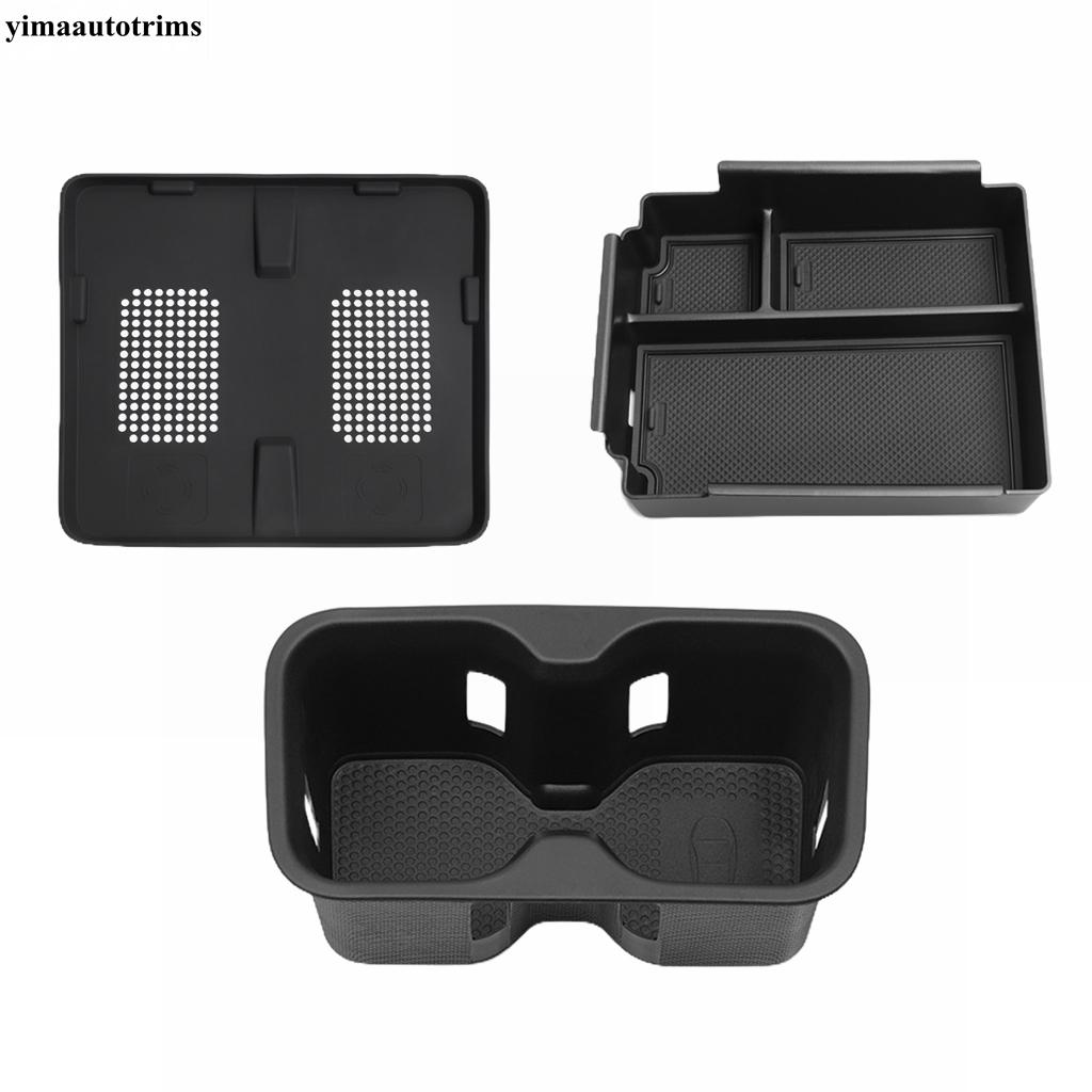 For BYD SHARK 2024 2025 Water Cup Holder Wireless Charging Silicone Pad Interior Anti Slip Dustproof Pad Storage Box Accessories