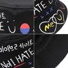 Reversible Graffiti Heart Bucket Hat Small Batch Custom Printed Embroidered Logo Fisherman Hat Stable Supply