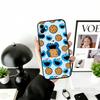 Cut Cartoon C-Cookies Monster Phone Case Black Silicone Soft For Samsung Galaxy A73,A72,A71,A70,A53,A52,A51