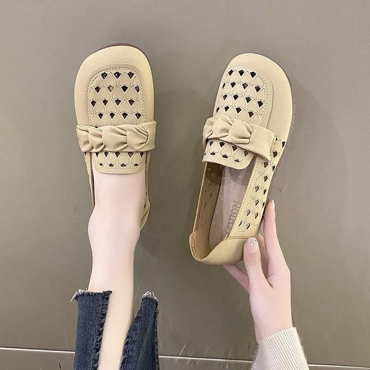 Soft Sole Soft Surface Doudou Shoes New Summer Hole Model Flat Bottom Hollow Shoes Pregnant Women