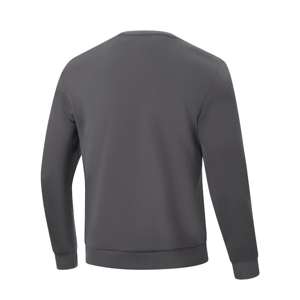 Men's Li-Ning Fitness Series Fitness Clothing Men's Meteorite Gray Crew Neck Moderate