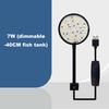 5W/7W Klipová lampa do akvária USB Power LED Full Spectrum Vodotěsné Řasy Okrasné osvětlení Připojení hadice Nastavitelná energeticky úsporná nádrž 360 stupňů