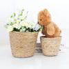 S/M/L Straw Weaving Flower Plant Pot Decorative Flowerpot Storage Baskets Flower Basket  Outdoor