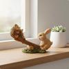 Hase und Igel Wippe Figur Pastorales Stil Harz Hase Verzierung Detailliert