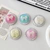 Solid Color Bow Mobile Phone Case Magnetic Airbag Bracket Retractable Wind Ring Buckle Desktop Support Frame