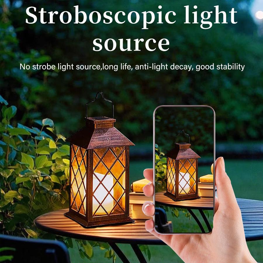 Garden Solar Palace Lantern Led Light Lawn Landscape Hanging Atmosphere Candle Lamp Floor Outdoor Solar Garden Decor Lighting