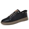 Couple Board Shoes Spring and Summer Low-top Lace-up Hollow Breathable Cowhide Surface Casual Shoes Large Size Leather Shoes Driving Shoes