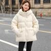 Autumn and winter fat mm large size new drawstring thin fashion foreign style thickened warm versatile cotton clothes women
