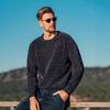 Chenille Velvet Thickened Sweater: Young Men's Autumn/Winter Round Neck Wool Top