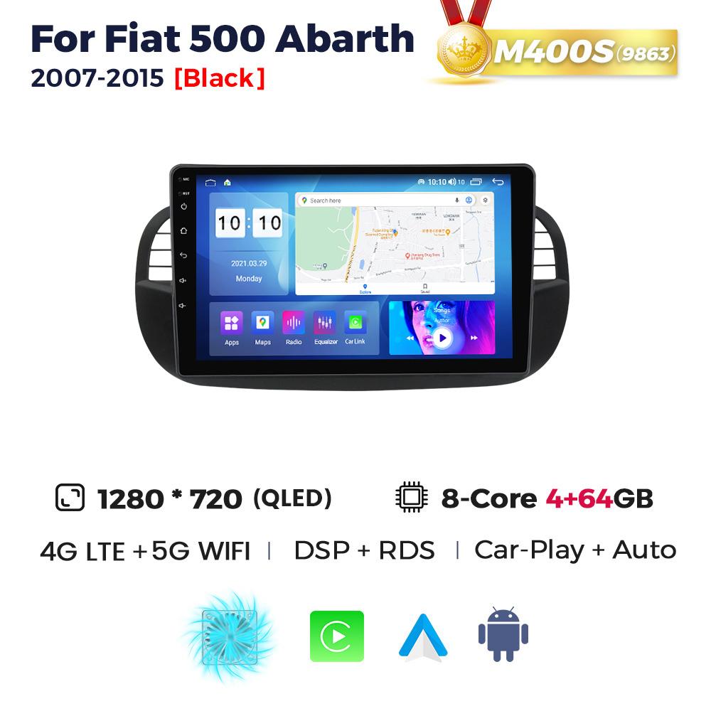 Navifly 9inch 1din Android Car Radio Stereo For FIAT 500 Abarth 2007-2015 Multimedia Player Wireless Carplay Auto GPS Navigation