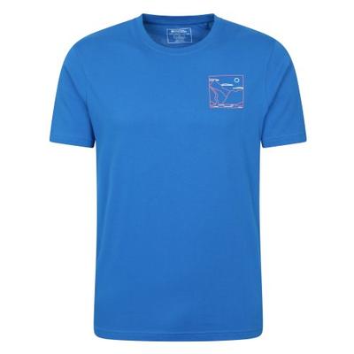 Men's Adventure Begins Line Art Cotton T-Shirt