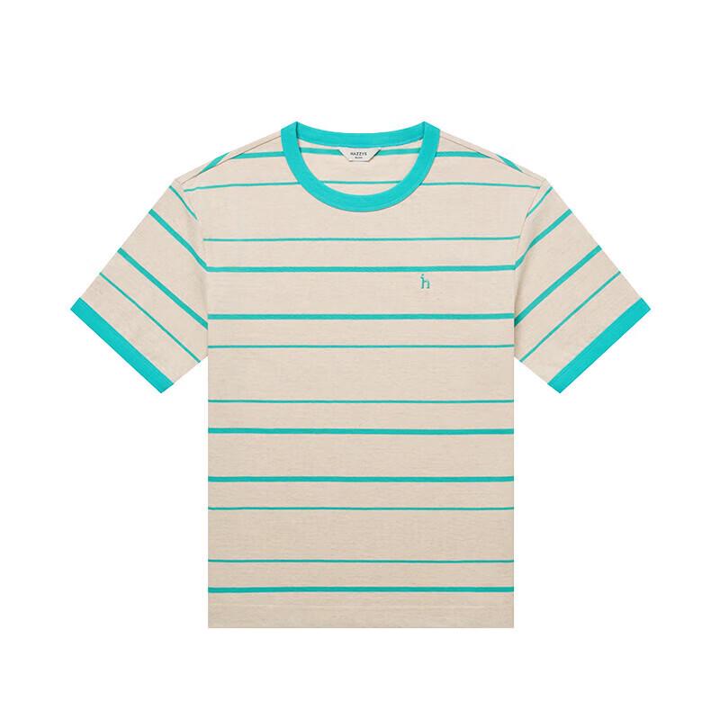 HAZZYS Women's 2025 Summer Striped Casual T-Shirt
