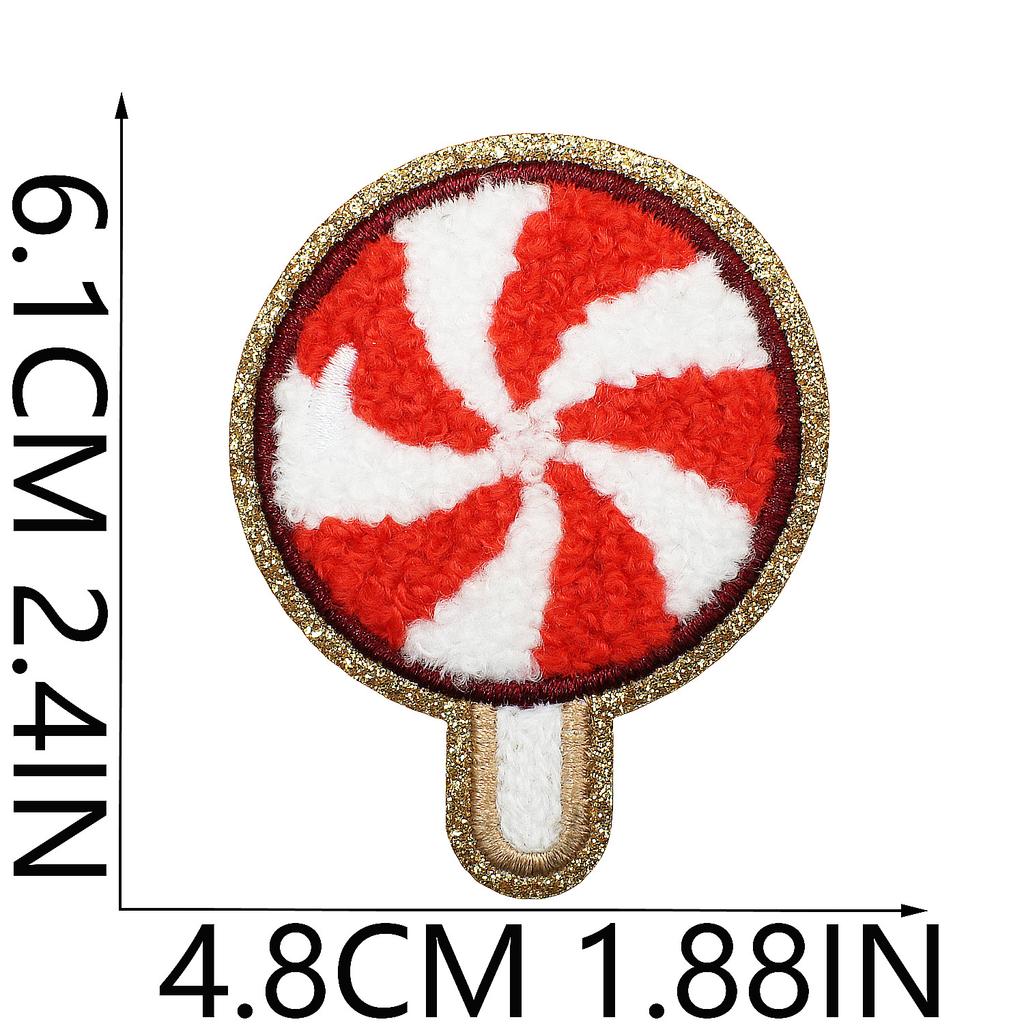 Sweet Candy Embroidery Cloth Sticker Lollipop Chapter Boy Clothes Bag Decoration Carrot Fudge Patch Sticker Ironing