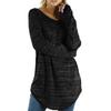 Women's Fashion Blouse Plus Size Solid Long Slim T-Shirt  Long Sleeve Top