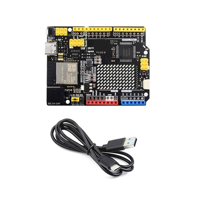 

R7FA4 Plus B Development Board Equipped with ESP32-S3FN8 Onboard 12x8 LED Base on R7FA4M1AB3CFM Expansion Board
