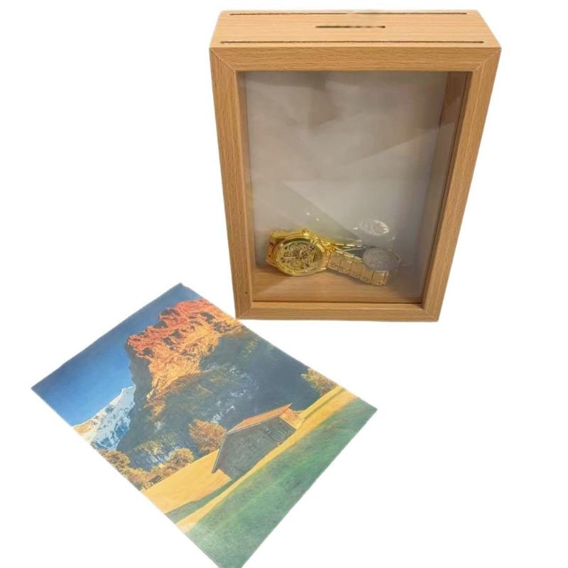 Discreets Money Saving Box Picture Frame Piggy Banks Coin Holder for Kids and Adults Encouraging Fun Saving Habits