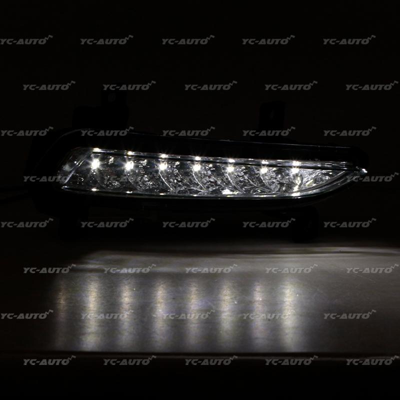 Car Front Bumper Daytime Running Lights DRL For Geely Emgrand EC718 EC7 2014 2015 2016 Fog Light Fog Lamp Car Accessories