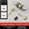 Stainless Steel and Wood Bathroom Door Knob Lock 5831