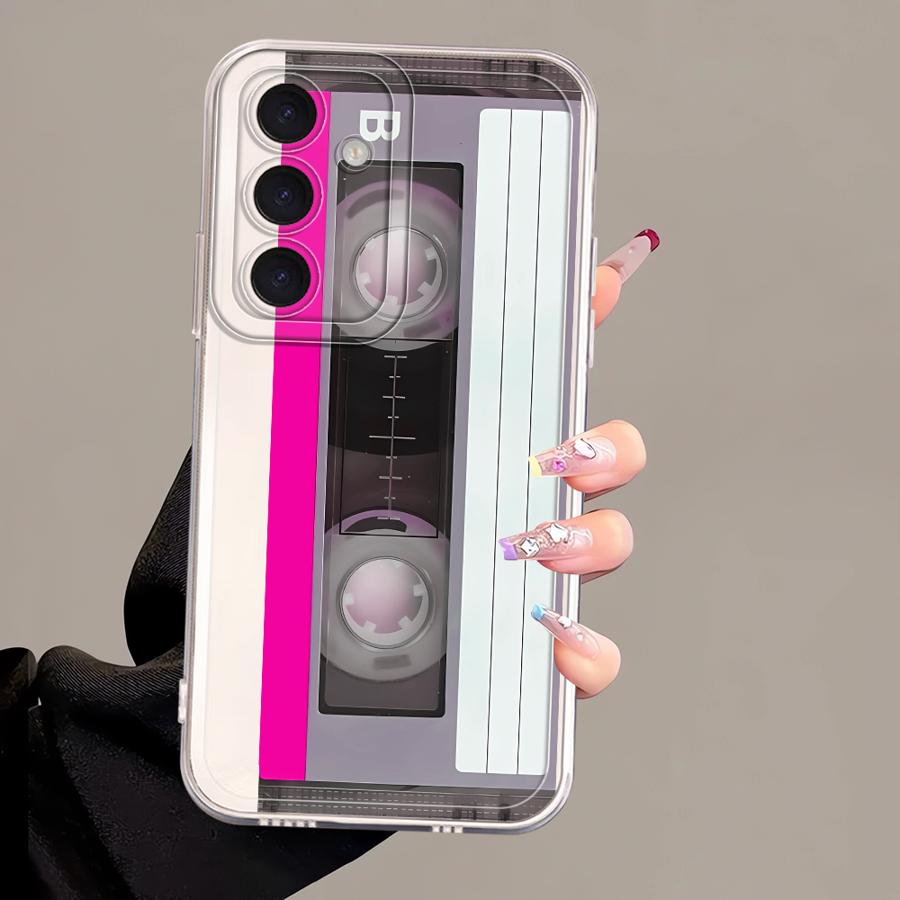 Fashion Retro Cassette Tape Phone Cover Case for Samsung Galaxy A25 A51 A36 A13 A33 A52 A56 A50 A34 A35 A52 A31 A26 A24 A54 A15