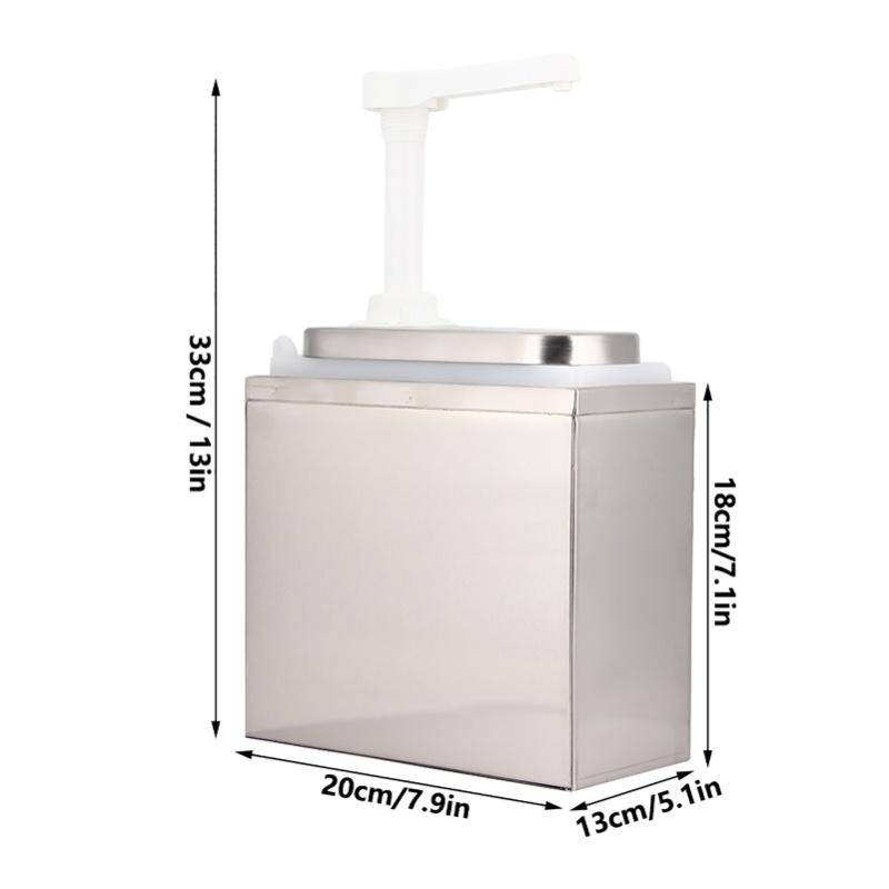 Dávkovač omáček do kuchyně, pumpa na omáčku, nástroj na dávkování dochucovadel pro domácí použití, restaurace, hotel 2L se základnou