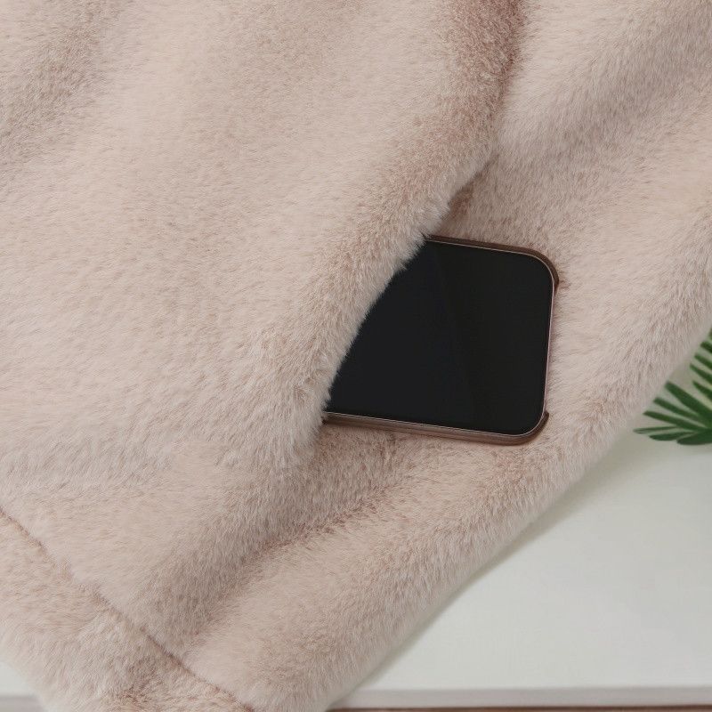Women's Coral Fleece Jacket Autumn Winter Loose Warm Plush Jacket Stand Collar Thick Cotton Plush Jacket