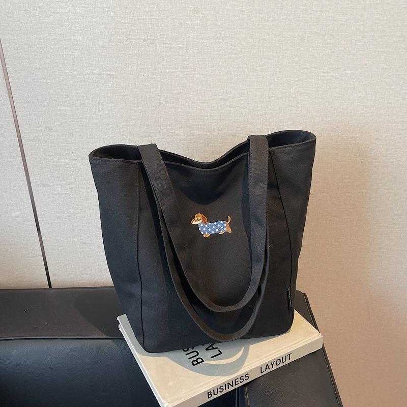 Canvas bag women's large-capacity new literary and artistic shoulder bag college students commuting tote bag