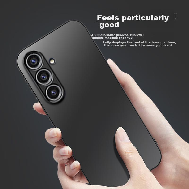 Phone Case for Samsung S24, SAMSUNG Galaxy S24 Protective Cover, Frosted Full Coverage Ultra-Thin Shockproof Anti-Fingerprint Case - Graphite Black