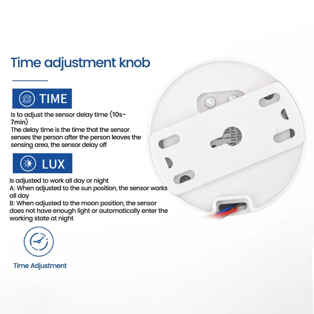 AC85-265V Intelligent Human Infrared PIR Motion Sensor Switch Ceiling sensor switch Human Presence Detector