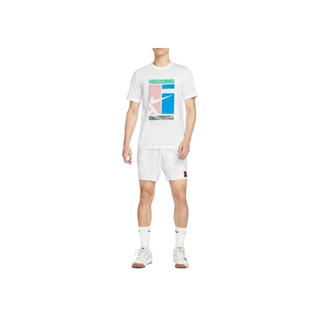 Nike Dri-Fit Court Solid Knit Short Sleeve T-Shirt Men Tops HV1789-100