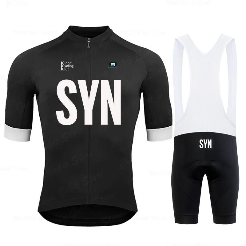 

2025 Synful Мужская велосипедная одежда Комплект футболки с коротким рукавом для горного велосипеда Триатлон MTB Лето L