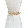 4Pcs Elegant Wing Shaped Metal Curtain Holdbacks Flexible Spring Rope Window Drapes Clip Fasteners for Drapery Holder