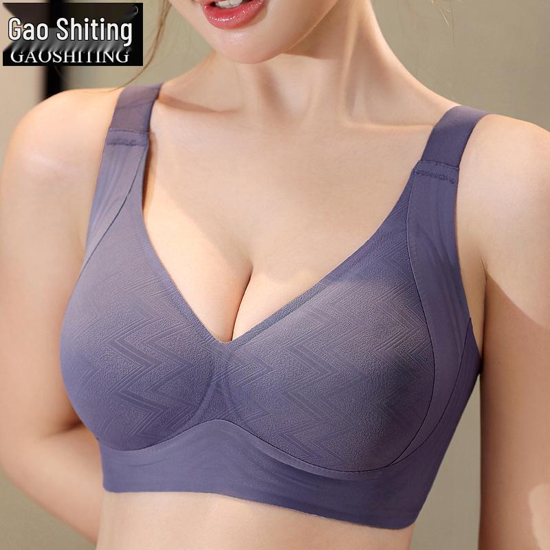 Wirefree Large Bust Minimizer Bra - Women's Anti-Sagging Seamless Support with Fixed Cup