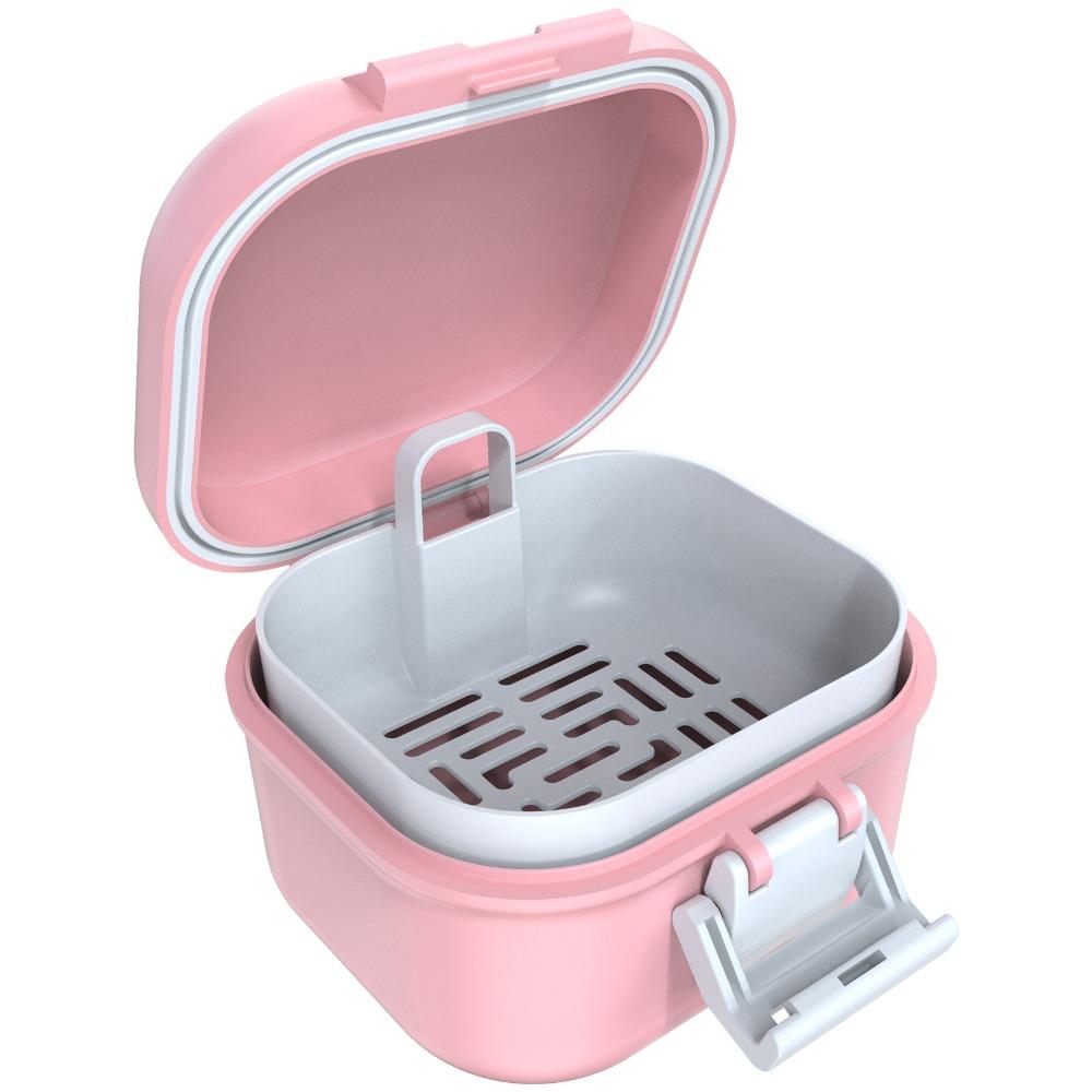 Double-Layer Leak-Proof Denture Soaking Cup Portable Denture Container  Oral Hygiene