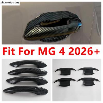 Car Outer Door Handle Bowl Frame Decoration Protection Cover Trim ABS Carbon Fiber Accessories Exterior Kit For MG 4 2026 2027
