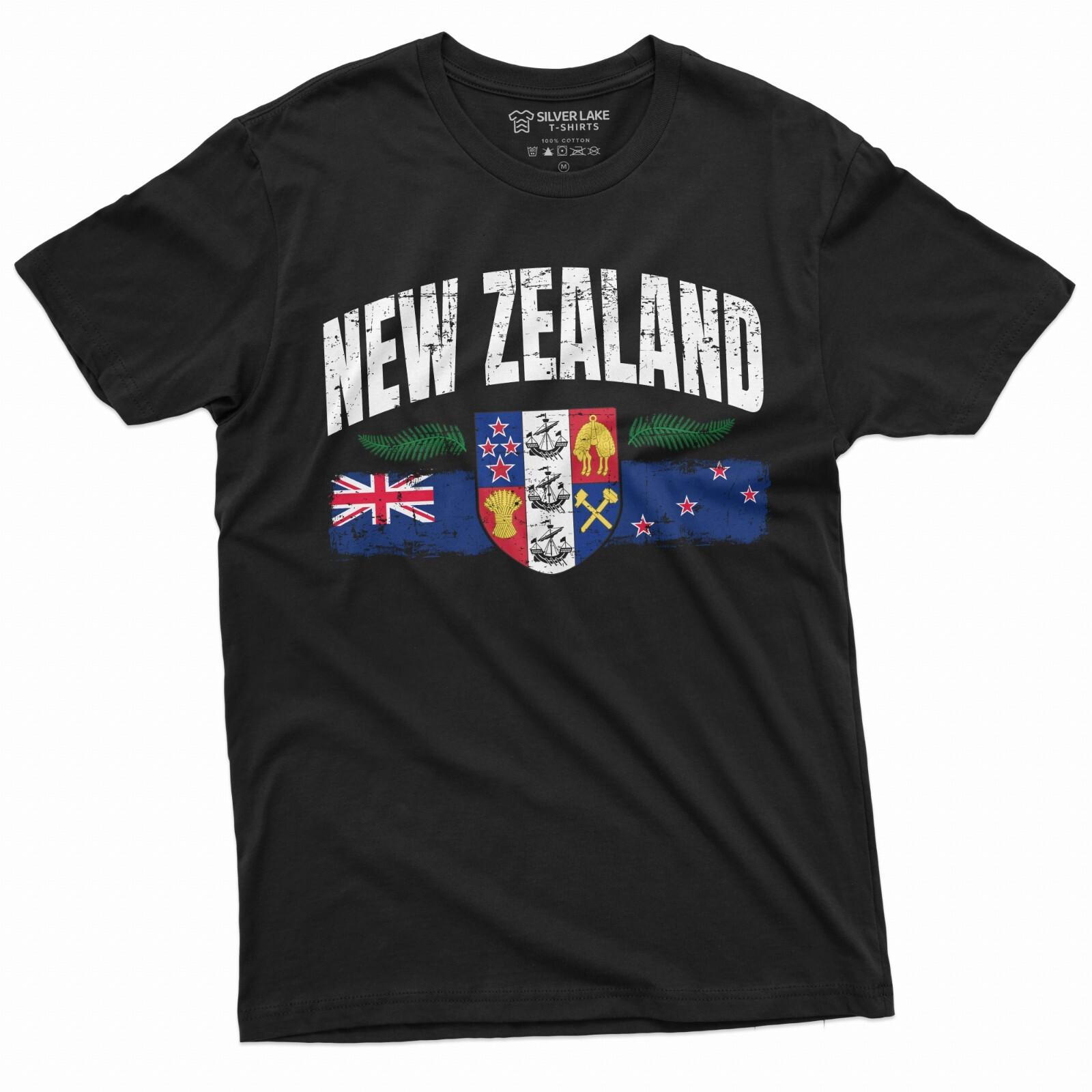New Zealand T-Shirt Mens Womens Tees Top New Zealand Patriotic Tee New Zealand National Flag Shirt XL