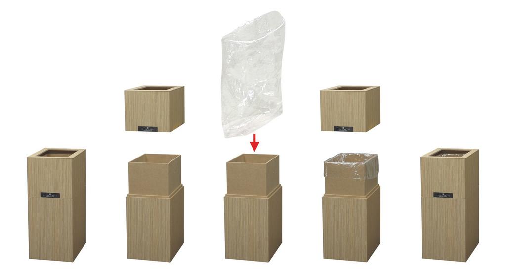 Tatsucraft Bask Dust Box with Cover S NA Natural Individual Box Specification Bosk Trash Can Separation Stylish with Lid Kitchen Brown Trash Can Pale