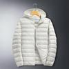 Herbst/Winter Herren Leichte Kurze Daunenjacke – Mit Kapuze und Warm