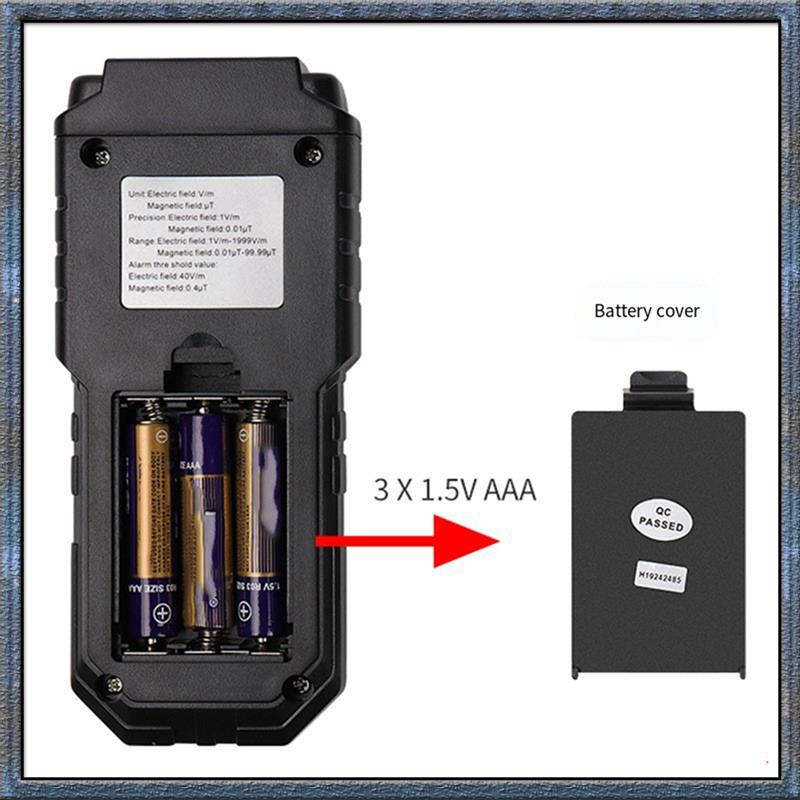 

Top Deals ET825 Electromagnetic Radiation Detector For Detecting Radiation Electric Appliance Radiation Survey Meter With Batter чорний