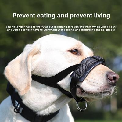 Dog Muzzle Anti-biting and Anti-barking Adjustable Muzzle Thickened Anti-accidental Ingestion Dog Mask