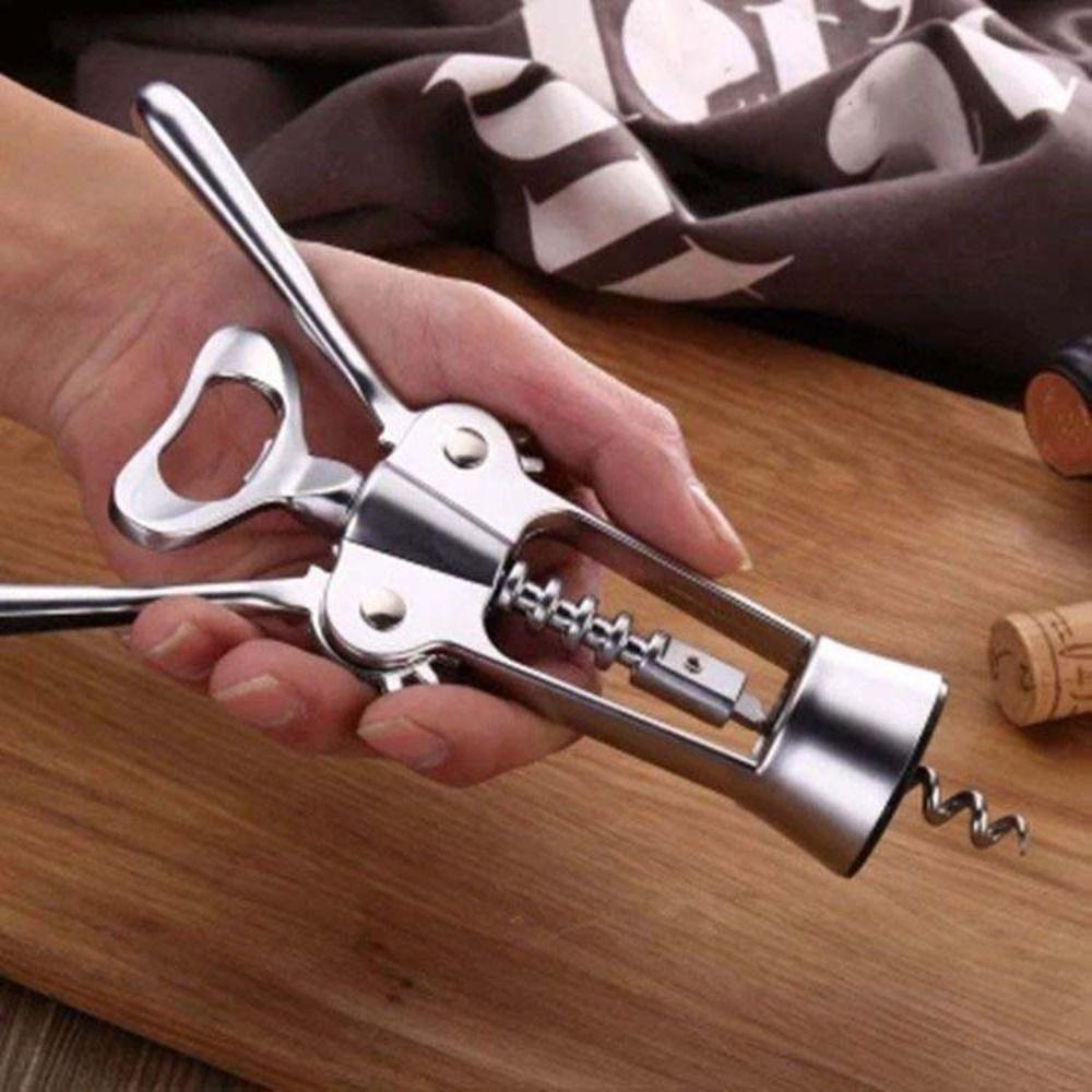 Zinc Zinc Zinc Alloy Wine Corkscrew Stainless Steel Wine Cork Remover Spiral Bottle Opener Household