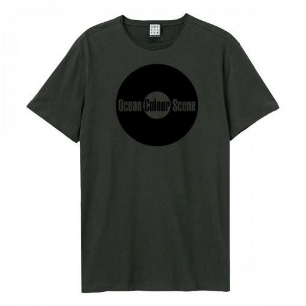 Amplified Unisex Adult Black Record Ocean Colour Scene T-Shirt