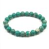 8mm Natural Light Green Copper Turquoise Gemstone Round Beads Stretch Bracelet Handmade Jewelry For Gift RBB-23