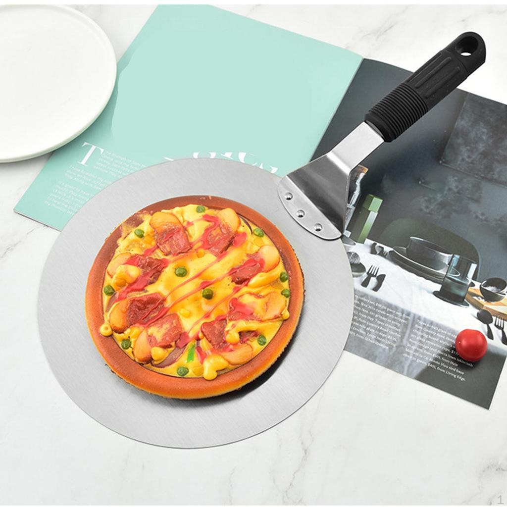 Pizza Peel Oven Accessories,Pizza Transfer with Handle Turning Stainless Steel for