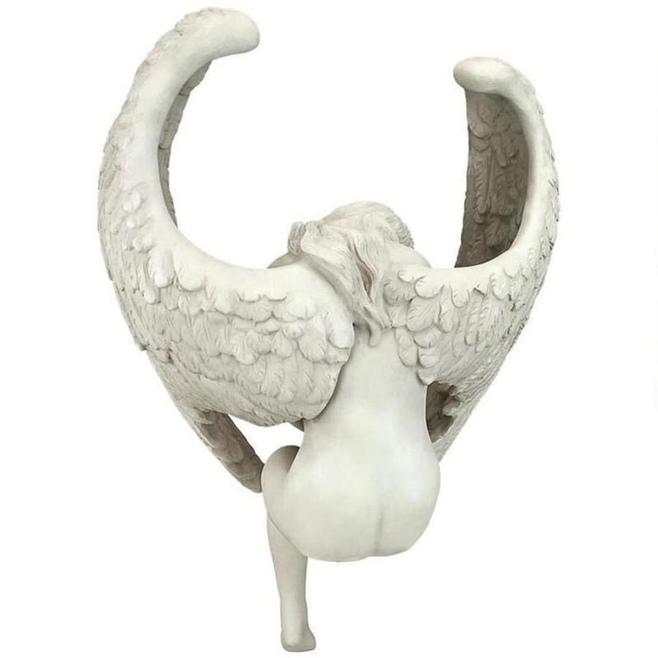 1 Pcs Creative Angel Statue 15x13x8cm Redemption Jewelry Statuette Religious Garden Home Decorative Sculpture