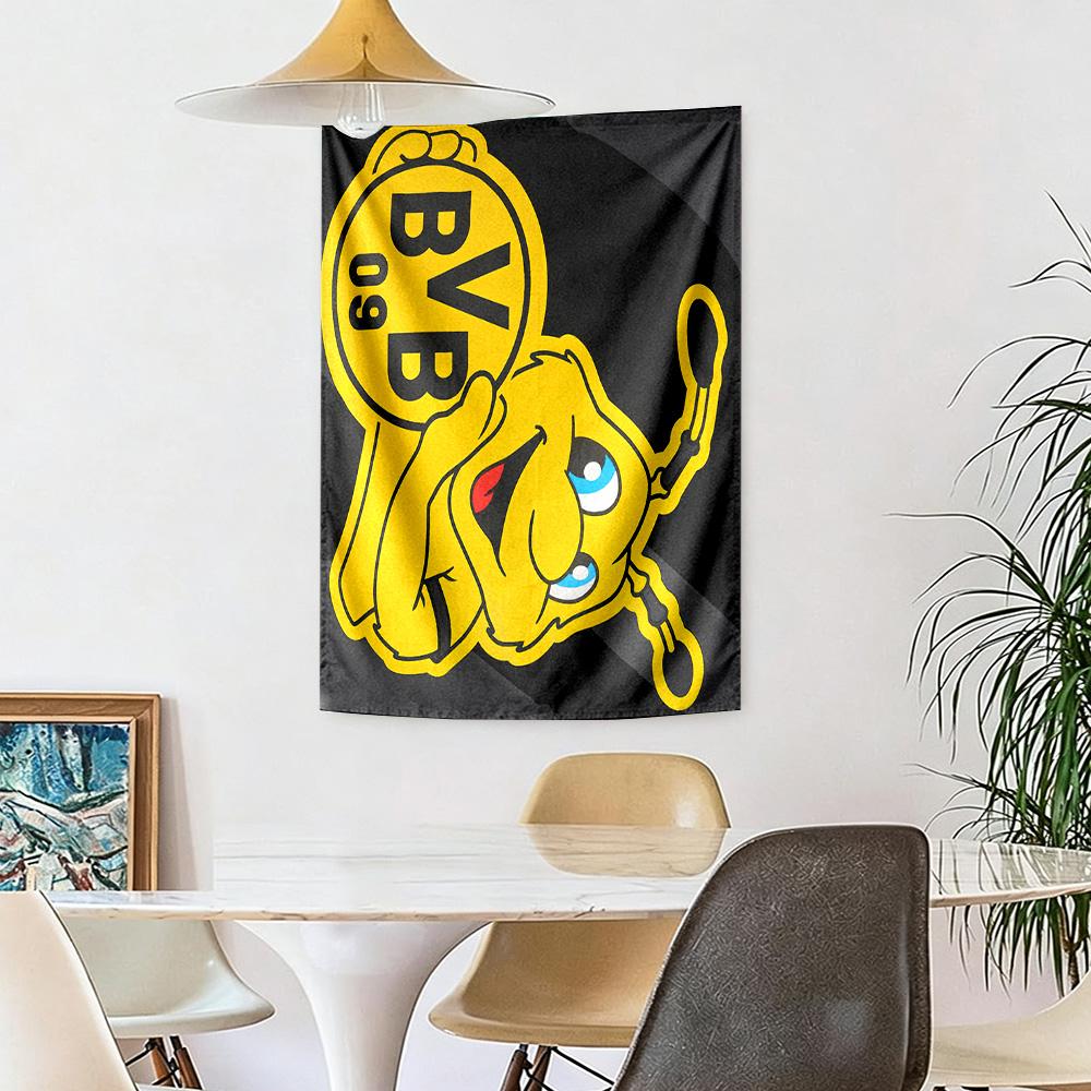 Borussia Dortmund Wall Decor Tapestry Art For Pet Memorial Birthdaywedding Party Backdrop Family Gift