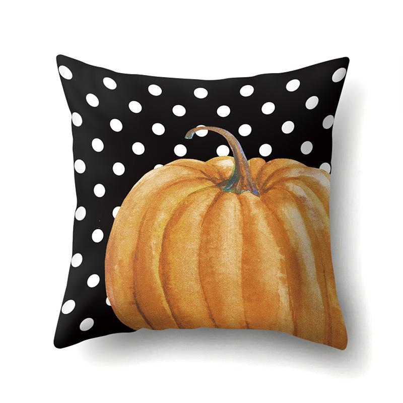 Thanksgiving Pillowcase Blessing Maple Leaf Pumpkin Sofa Cushion Cover Office Home Living Room Pillowcase