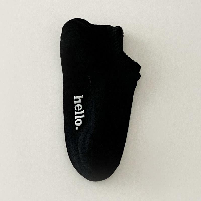 5 Pairs Women's Summer Thin Breathable Sweat Absorbent Ins Versatile Printed Cotton Socks Invisible Pop-socks Non-slip Feature Female Socks