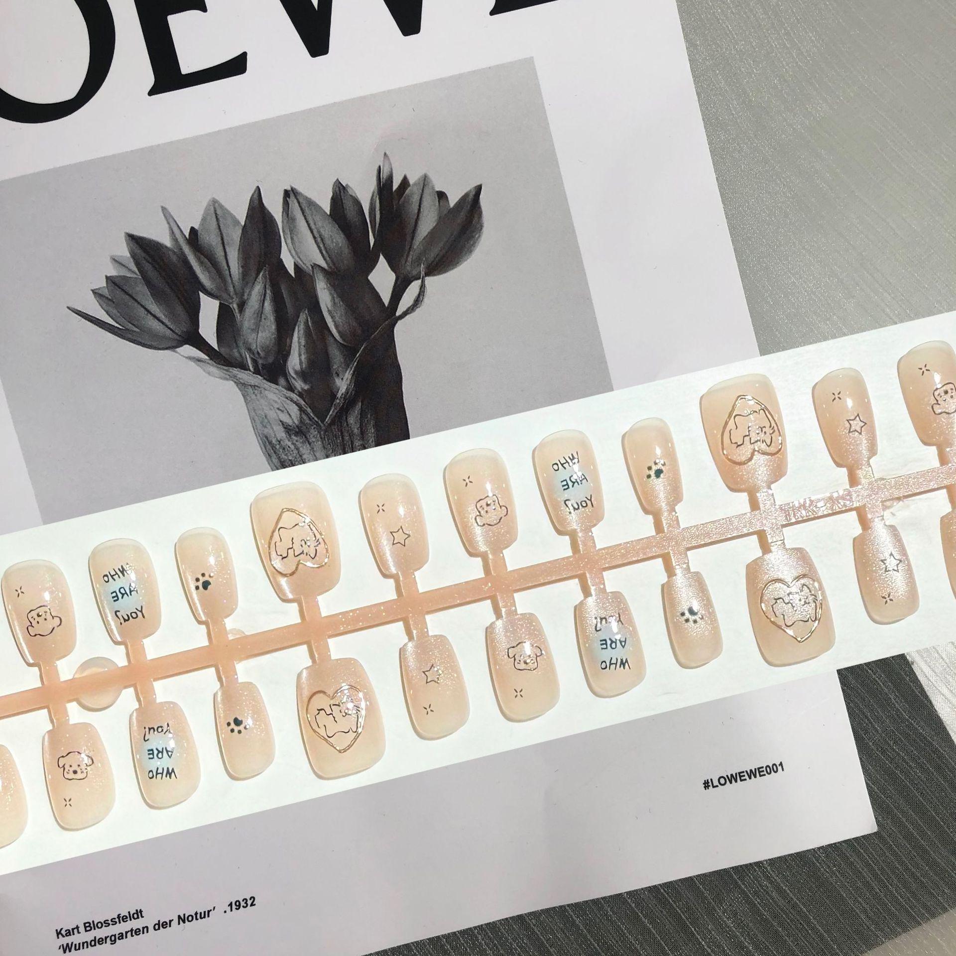 

Adorable Puppy Cartoon Heart Nail Art Stickers - Xiaohongshu Style Model YM462-S Samoyed All S